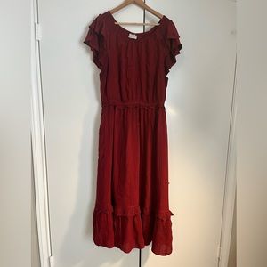 Universal Threads 1X Ruffled Dress